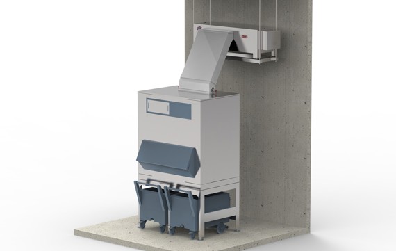 MAJA flake ice machine RVH 1500 suspended version with silo ITS