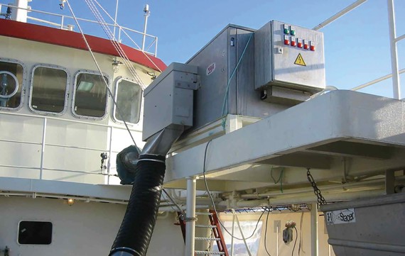 MAJA Flake Ice Machine for fish RVE2S installation onboard fishing vessel