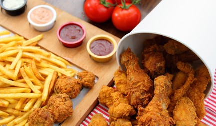 Chicken wings cut-up for fast food