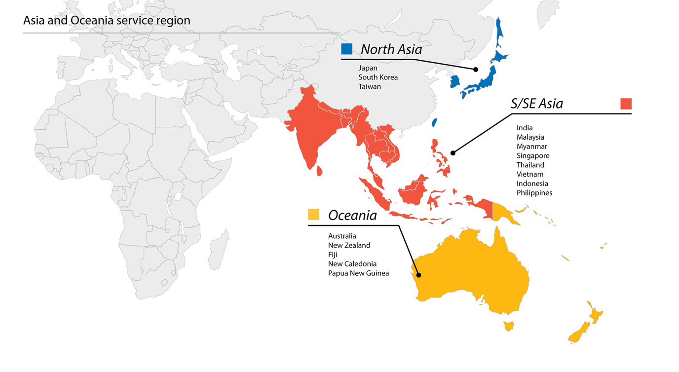 Service Map Asia