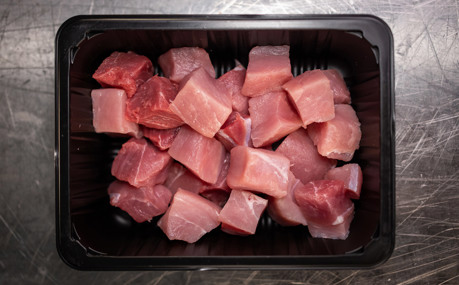 Dicing Pork Cubes Tray